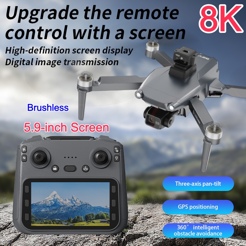 Dron con Cámara Dual 8K ESC, P - Drone Controller Screen reseña y precio